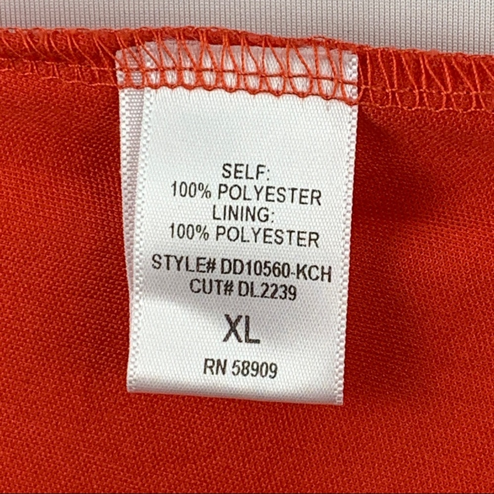 GB Girl Orange Lightweight Geometric Cold Shoulder Dress Youth size X-Large - Picture 14 of 15